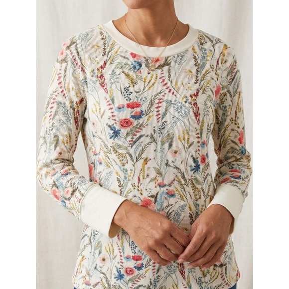 Sundance Tops - Sundance Botanical Floral Waffle Knit Thermal Top
